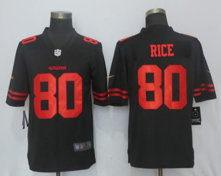Men San Francisco 49ers #80 Rice Black  Vapor Untouchable Limited Player Nike NFL Jerseys->indianapolis colts->NFL Jersey
